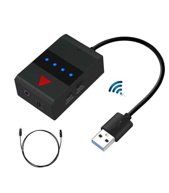 فرستنده صدا بلوتوث اپتیکال، USB و AUX به 2 دستگاه TX12S