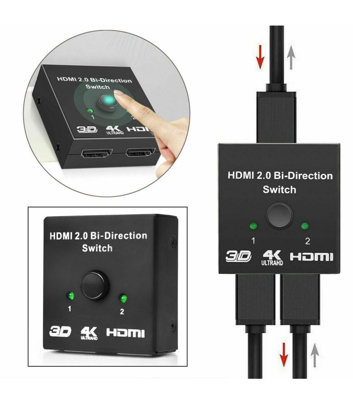 سوئیچ 2 کانال HDMI مدل 4K 3D