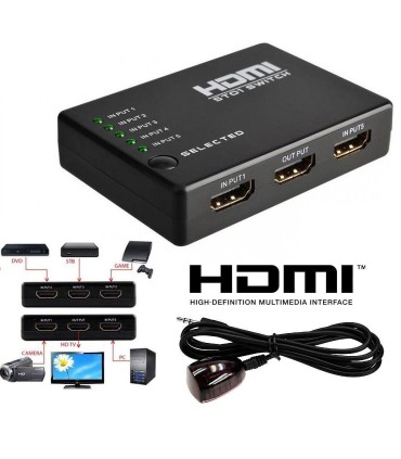 سوئیچ تبدیل 5 به 1 HDMI فول HD