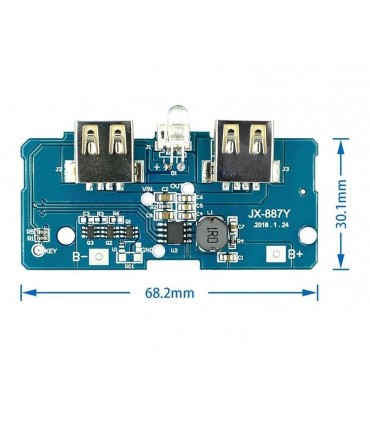 ماژول محافظ شارژ باتری 18650 2 خروجی USB 5V efarvahar.ir